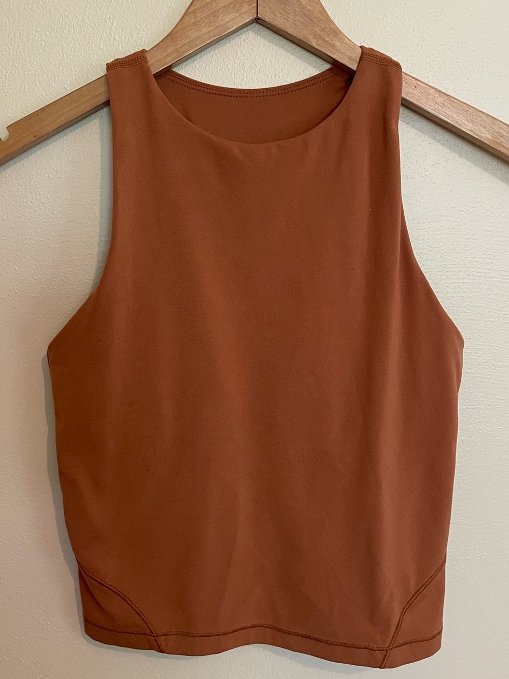 Rust Cropped Workout Top